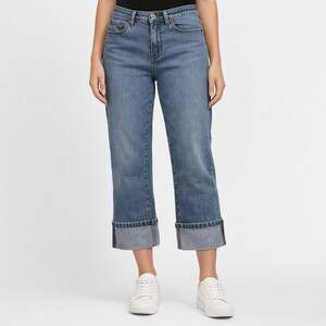 Ralph Lauren Polo Jeans Co Kelly Crop Cuffed Jeans Blue Stretch Denim